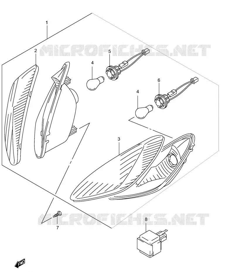 INDICATOREN (MODELE K2/K3) Suzuki SCOOTER 150 BURGMAN 2002  UH150K2(P19)