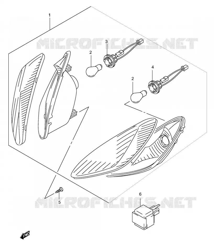 INDICATOREN (MODELE K4/K5) Suzuki SCOOTER 150 BURGMAN 2003  UH150K3(P19)