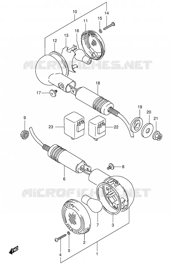 INDICATOREN (MODELE L/M/N/P/R) Suzuki MOTO 800 VX 1993  VX800UP(E4)