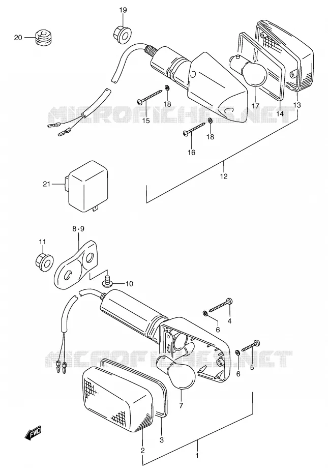 INDICATOREN Suzuki MOTO 125 TS-R 1990  TS125RL(E2)