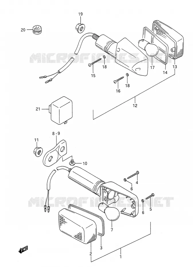 INDICATOREN Suzuki MOTO 200 TS-R 1991  TS200RM(E28)