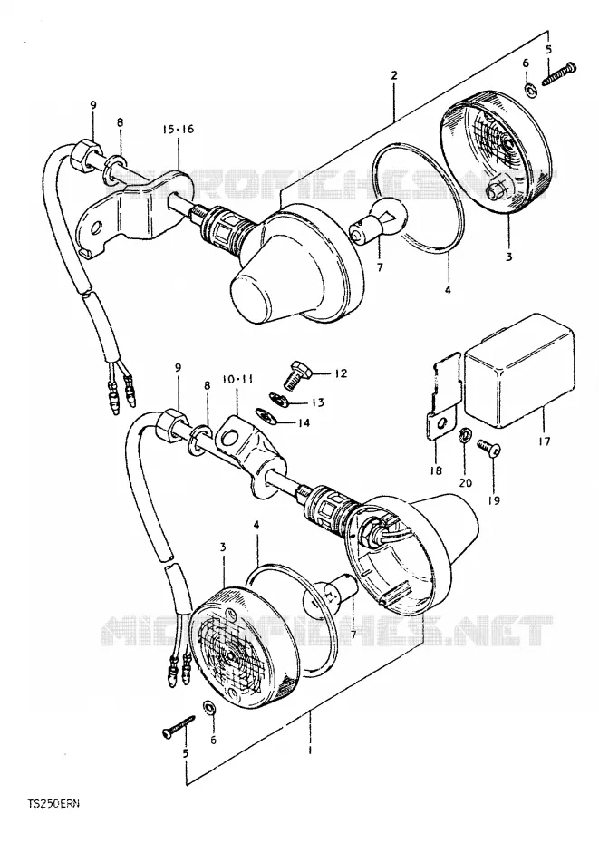 INDICATOREN Suzuki MOTO 250 TS-ER 1992  TS250ERN