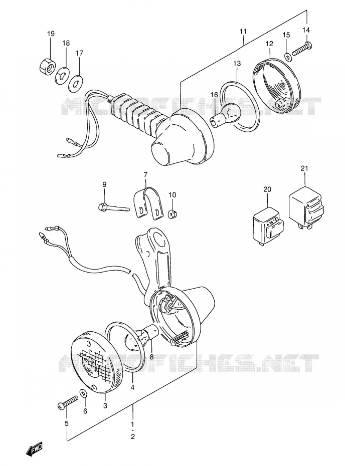 INDICATOREN Suzuki MOTO 50 TS-X 1988  TS50XKJ(E1)