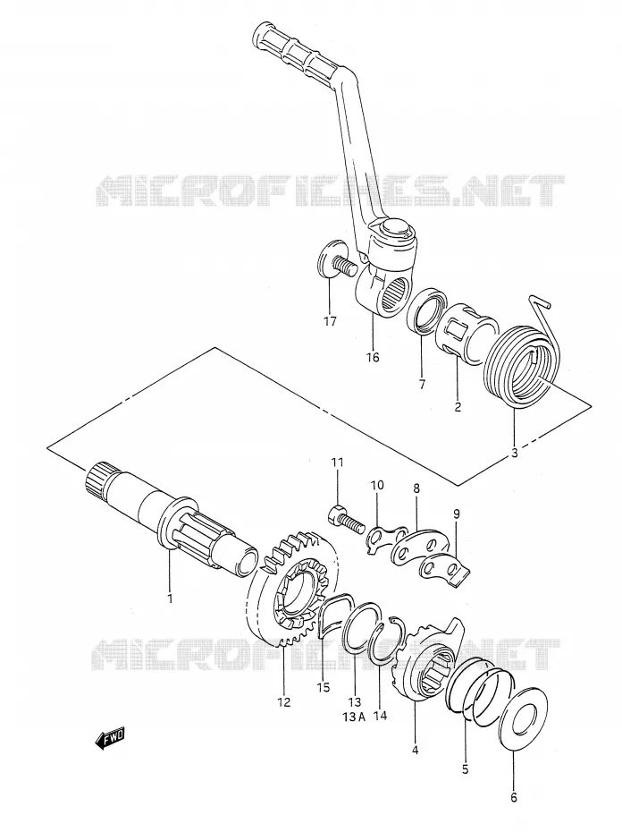 KICKSTARTER Suzuki MOTO 200 TS-R 1993  TS200RP(E28)