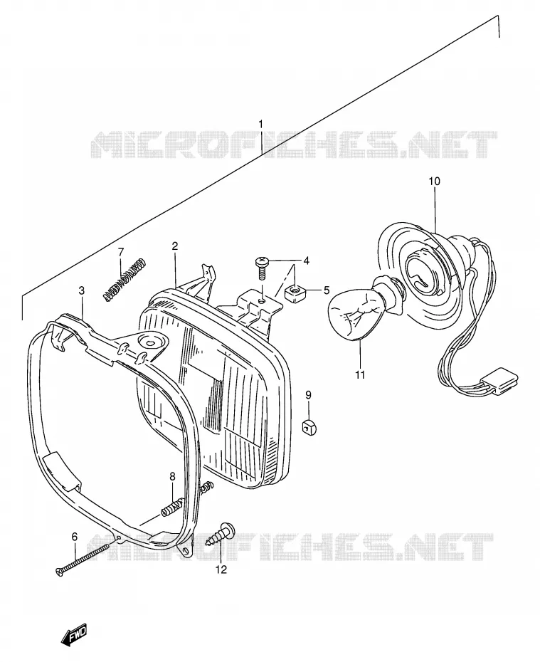 KOPLAMP (MODELE E/F/G/P/S) Suzuki MOTO 50 TS-W 1995  TS50WS(E6)
