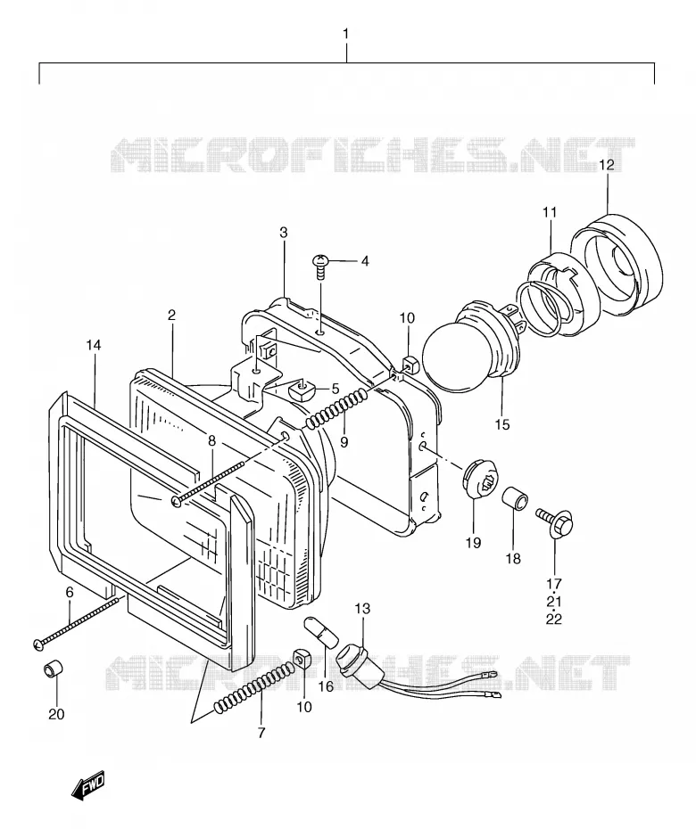 KOPLAMP Suzuki MOTO 125 TS-R 1989  TS125RK(E2)
