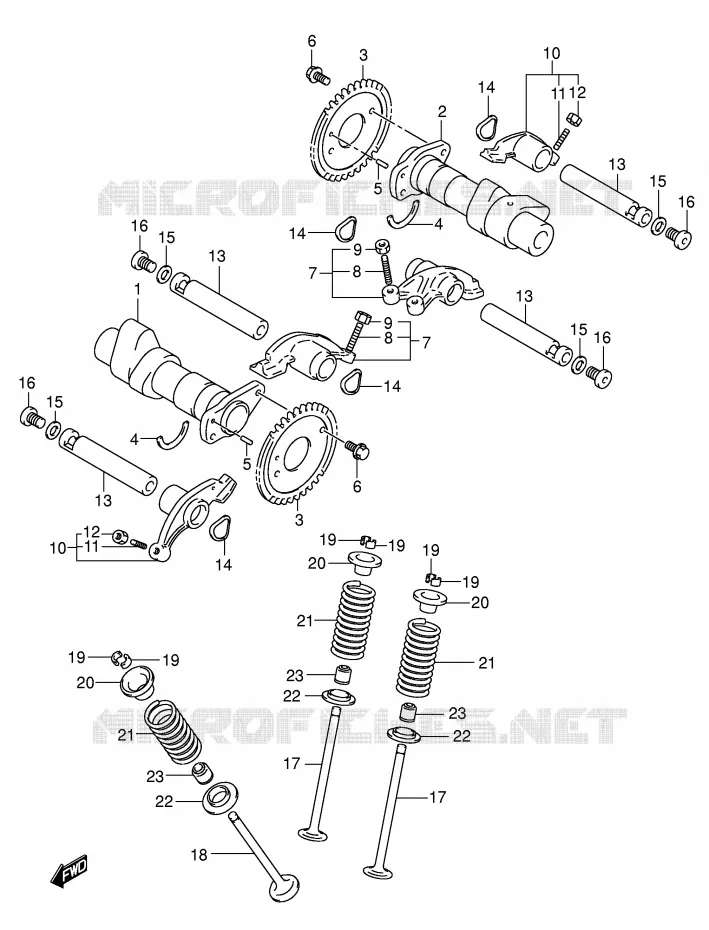 NOKKENAS - VALVES Suzuki MOTO 125 INTRUDER 2007  VL125K7(E2)