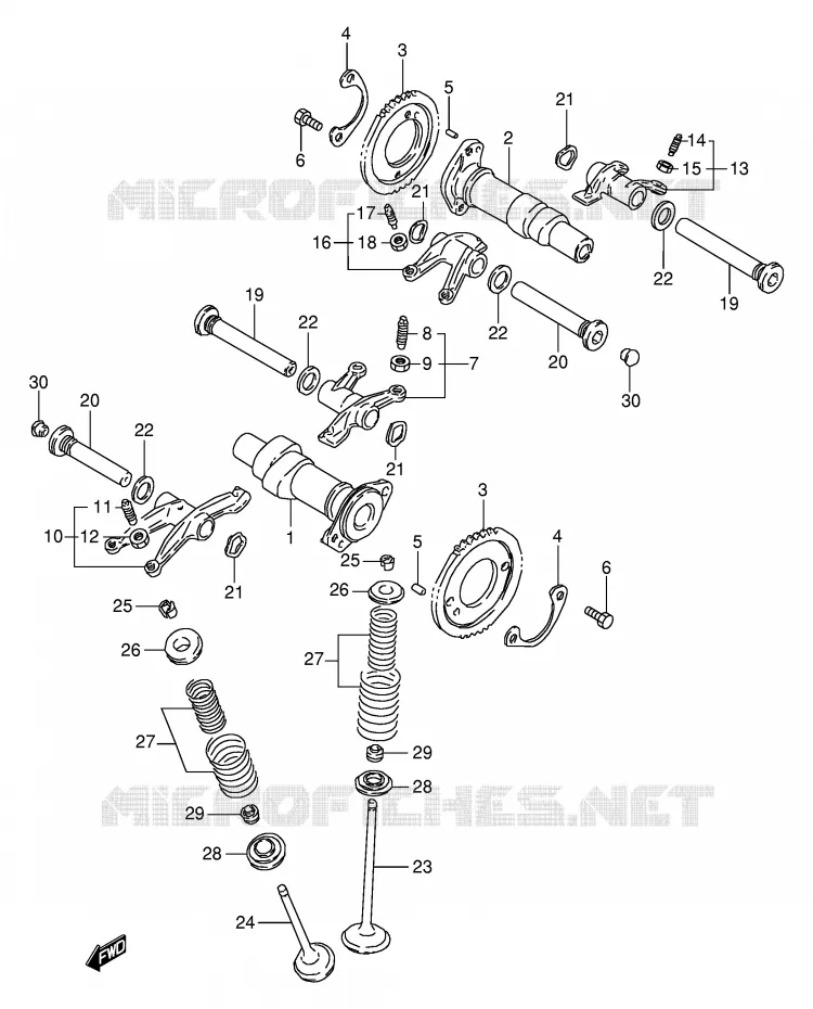 NOKKENAS - VALVES Suzuki MOTO 800 VX 1990  VX800L(E4)