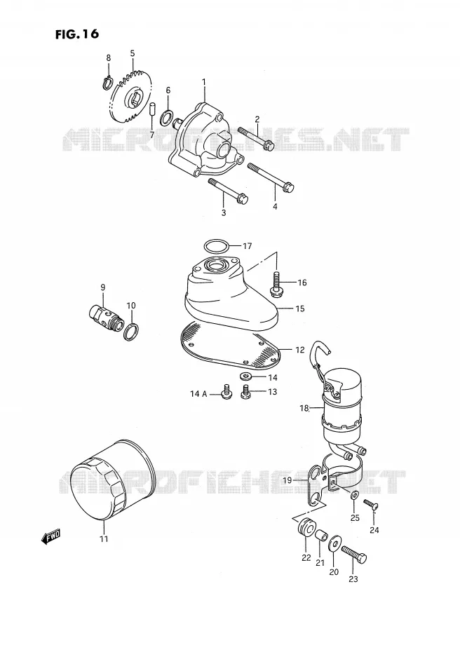 OLIEPOMP - FUEL PUMP Suzuki MOTO 1400 INTRUDER 1992  VS1400GLPN(E2)
