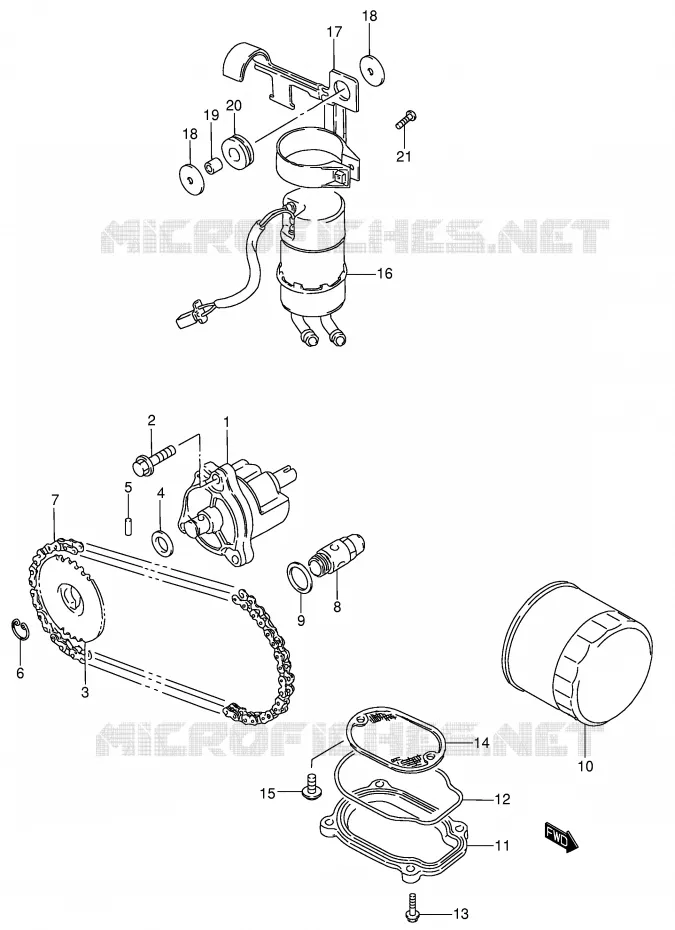 OLIEPOMP - FUEL PUMP Suzuki MOTO 800 INTRUDER 2003  VS800GLK3(E3/E28)