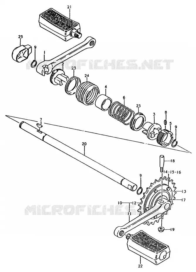 PEDAALGROEP Suzuki MOTO 50 TS-ER 1983  TS50EERPTD(T)