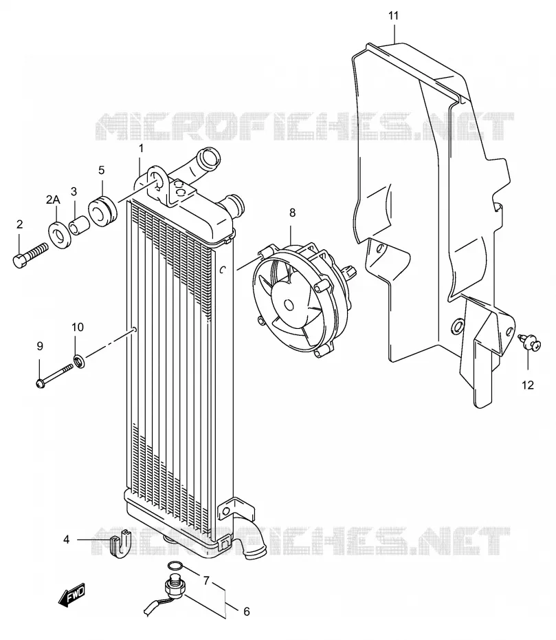 RADIATOR Suzuki SCOOTER 150 BURGMAN 2005  UH150K5(P19)