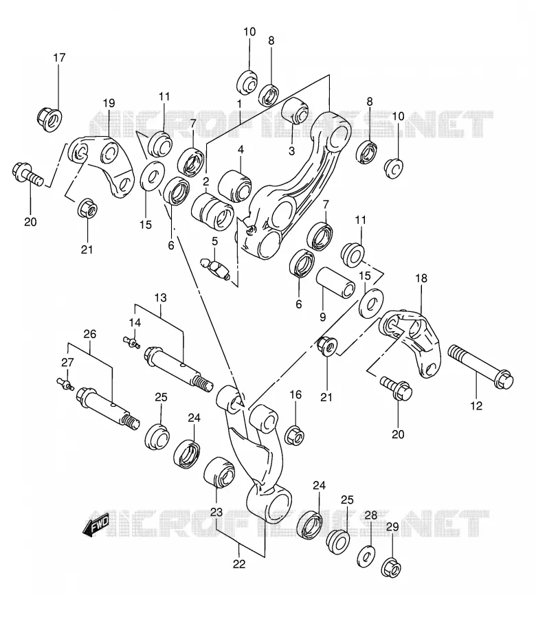 SCHOKBREKER AANEENSCHAKELING Suzuki MOTO 50 TS-X 1984  TS50XKE(E1)