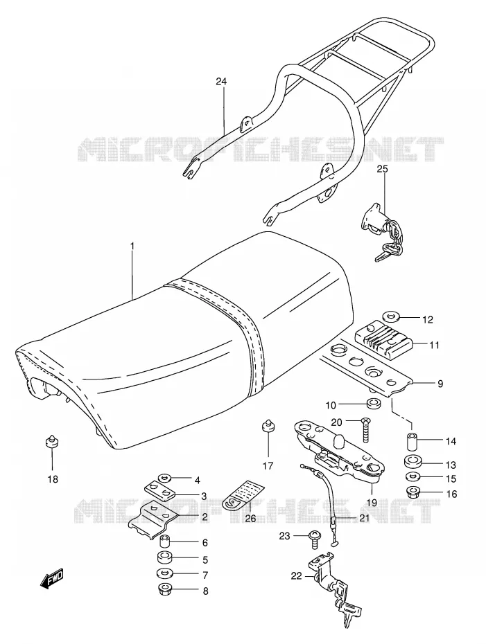 SEAT (MODELE M/R) Suzuki MOTO 50 TS-X 1987  TS50XKH(E1)