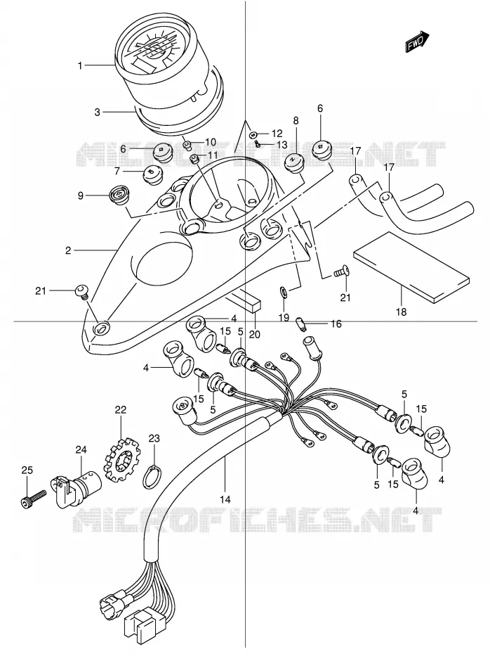 SNELHEIDSMETER (MODELE Y/K1/K2) Suzuki MOTO 125 INTRUDER 2004  VL125K4(E2)