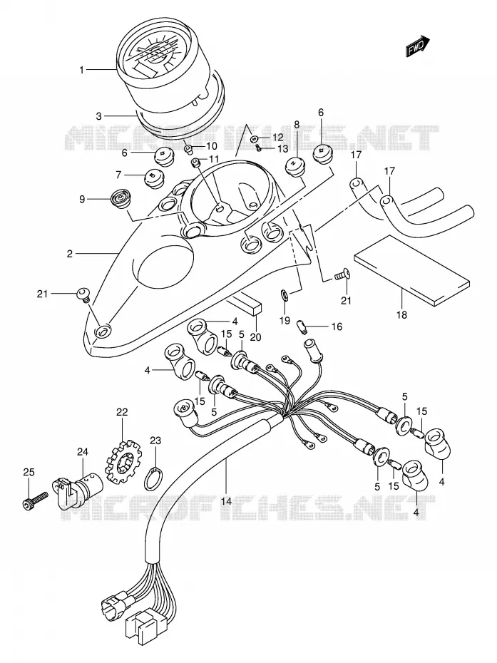 SNELHEIDSMETER Suzuki MOTO 250 INTRUDER 2001  VL250K1(E2)