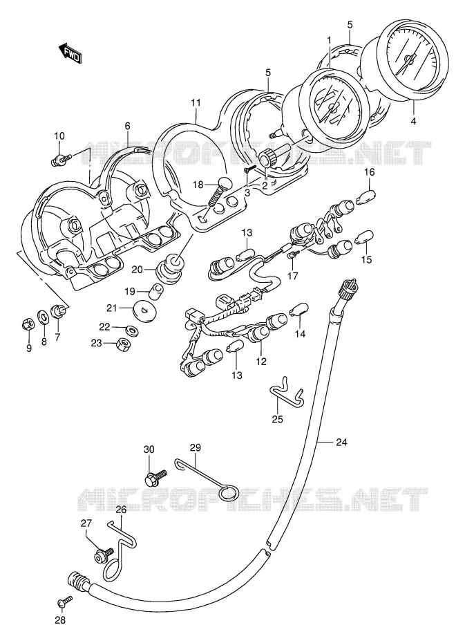 SNELHEIDSMETER Suzuki MOTO 800 VX 1993  VX800UP(E4)