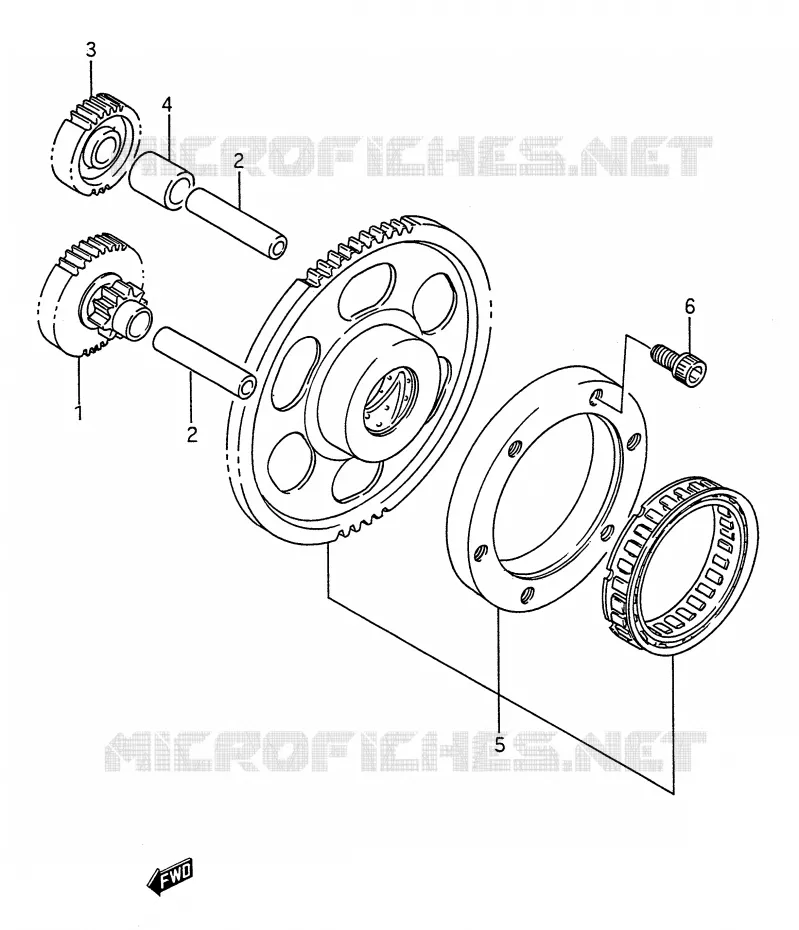 STARTMOTOR CLUTCH Suzuki MOTO 1400 INTRUDER 1988  VS1400GLFJ(E28)