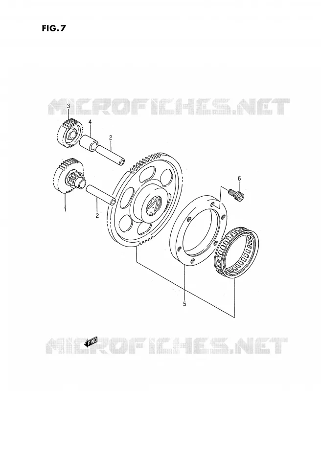 STARTMOTOR CLUTCH Suzuki MOTO 1400 INTRUDER 1990  VS1400GLFL(E2)