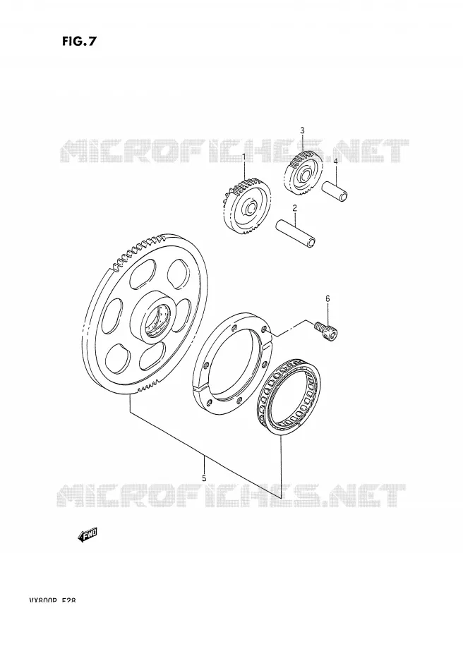STARTMOTOR CLUTCH Suzuki MOTO 800 VX 1993  VX800P(E28)