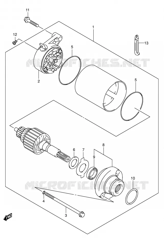 STARTMOTOR Suzuki MOTO 125 INTRUDER 2003  VL125LK3(E2)