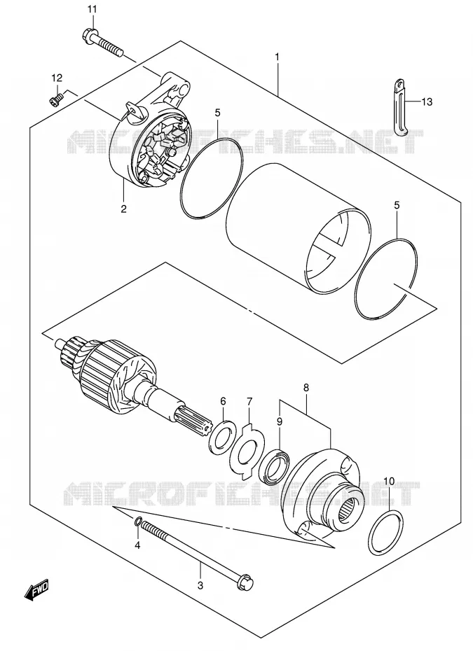 STARTMOTOR Suzuki MOTO 125 INTRUDER 2007  VL125K7(E2)