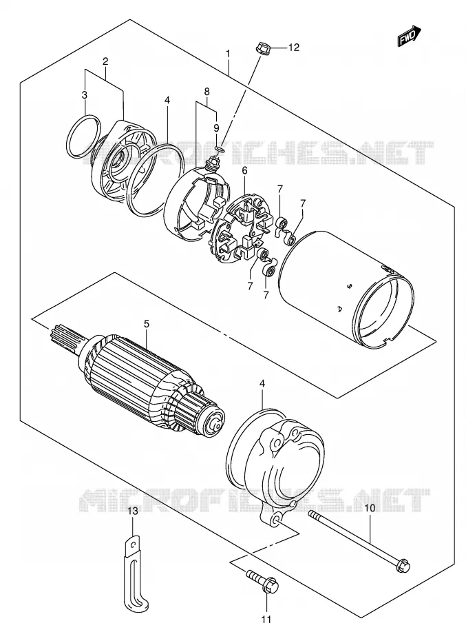 STARTMOTOR Suzuki MOTO 1400 INTRUDER 2004  VS1400GLPK4(E3/E28)
