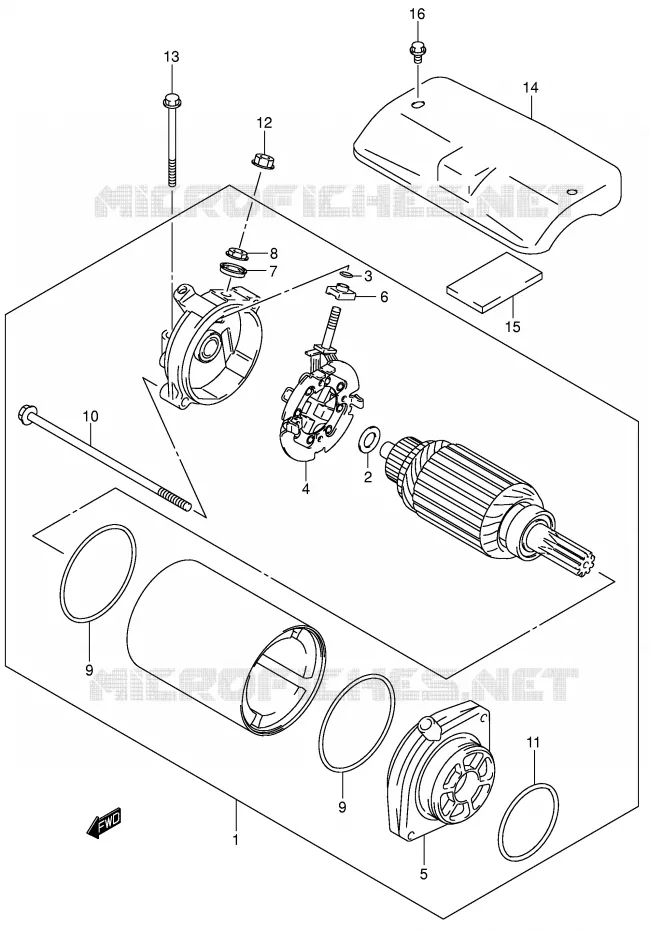 STARTMOTOR Suzuki MOTO 800 INTRUDER 2003  VS800GLK3(E22)