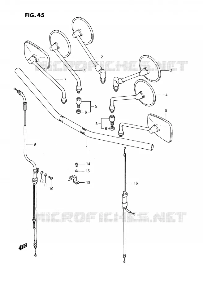 STUUR (VS1400GLFH/GLFJ/GLFL/GLFM/GLFN/GLFP) Suzuki MOTO 1400 INTRUDER 1990  VS1400GLFL(E2)