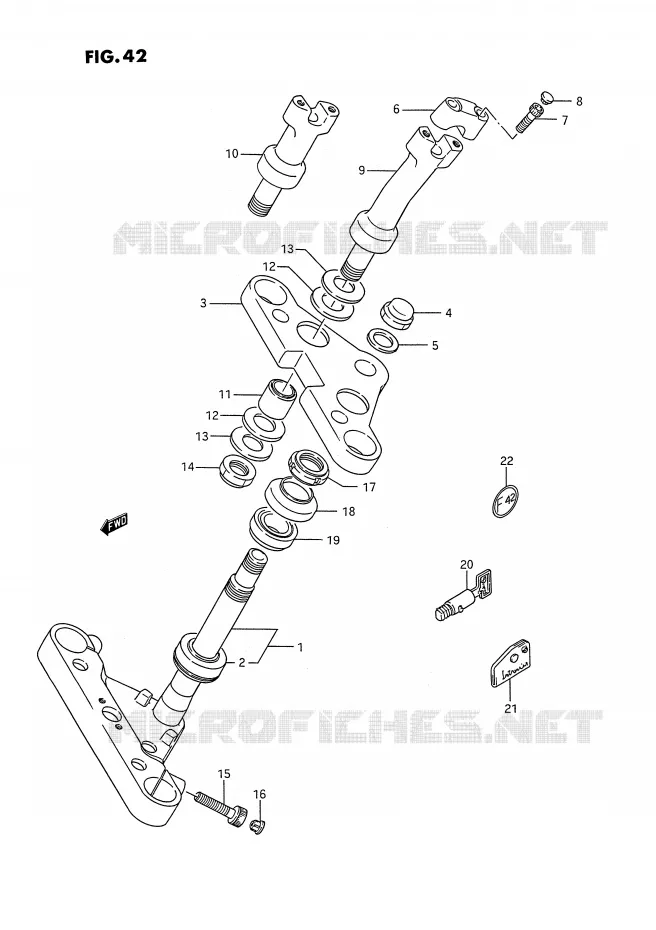 STUURKOLOM (MODELE H/J/K/L/M/N/P/R) Suzuki MOTO 1400 INTRUDER 1990  VS1400GLFL(E2)