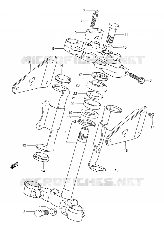 STUURKOLOM Suzuki MOTO 125 TU 1999  TU125XTUX(E2)