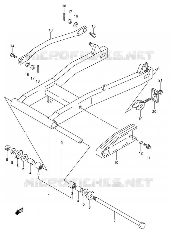 SWINGARM (MODELE K5) Suzuki MOTO 125 INTRUDER 2005  VL125K5(E2)