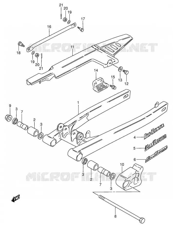 SWINGARM Suzuki MOTO 50 TS-W 1983  TS50WD(E6)