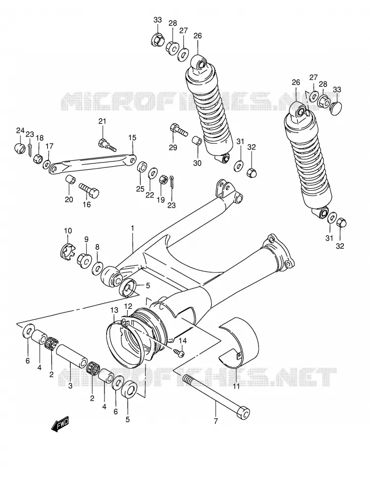 SWINGARM Suzuki MOTO 800 INTRUDER 2005  VS800K5(E3/E28)