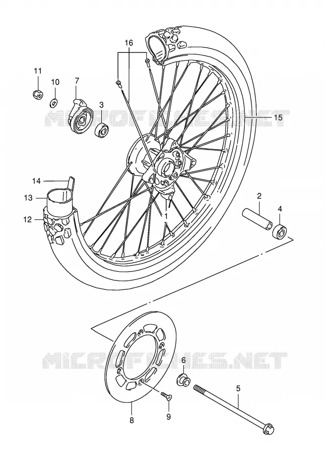 VOORWIEL (MODELE R P9) Suzuki MOTO 125 TS-ER 1994  TS125ERCR(E1)