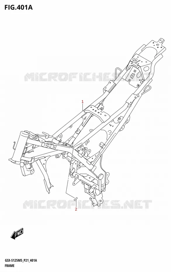 FRAME Suzuki MOTO 125 GSX-S 2025  GSX-S125RL / GSX-S125RLX M5 (P21)