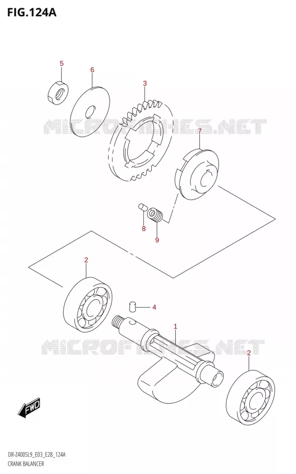 CRANK BALANCER Suzuki MOTO 400 DR-Z 2019  DR-Z400S L9 (E28)