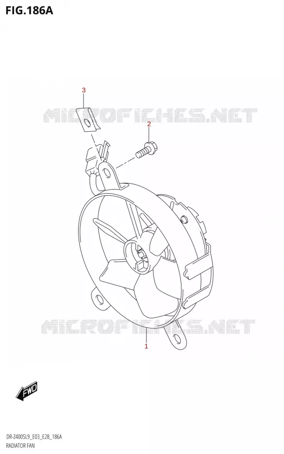 KOELVENTILATOR Suzuki MOTO 400 DR-Z 2019  DR-Z400S L9 (E28)