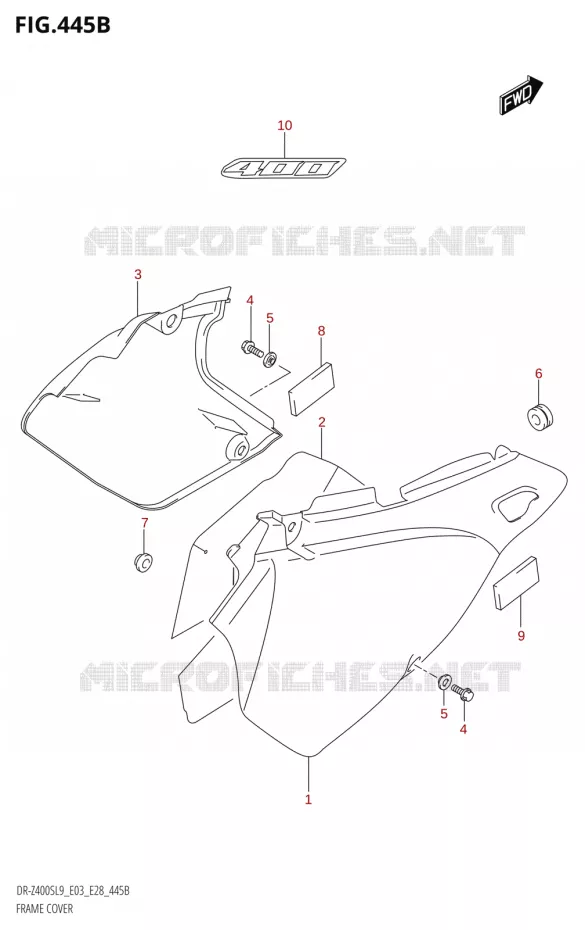 KUIP (DR-Z400S:L9:E28) Suzuki MOTO 400 DR-Z 2019  DR-Z400S L9 (E28)