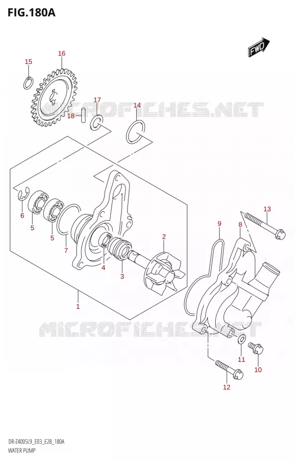 WATERPOMP Suzuki MOTO 400 DR-Z 2019  DR-Z400S L9 (E28)