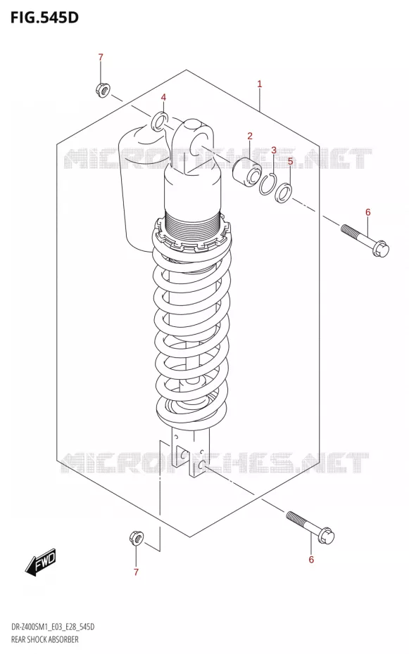 ACHTER SCHOKDEMPER (DR-Z400SM) Suzuki MOTO 400 DR-Z 2021  DR-Z400S 2021 M1 (E28)