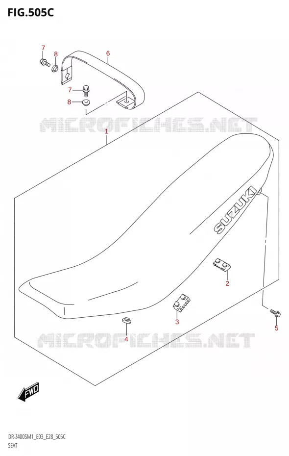 SEAT (DR-Z400SM) Suzuki MOTO 400 DR-Z 2021  DR-Z400S 2021 M1 (E28)