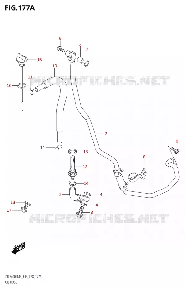 OLIE SLANG Suzuki MOTO 400 DR-Z 2023  DR-Z400SM3 E28 2023 M3