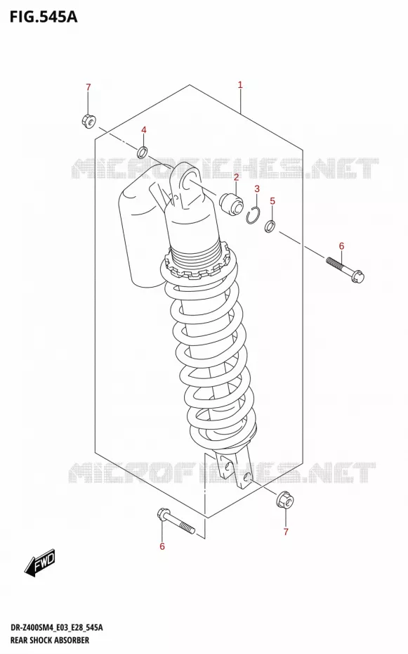 ACHTER SCHOKDEMPER (DR-Z400S) Suzuki MOTO 400 DR-Z 2024  DR-Z400S 2024 M4