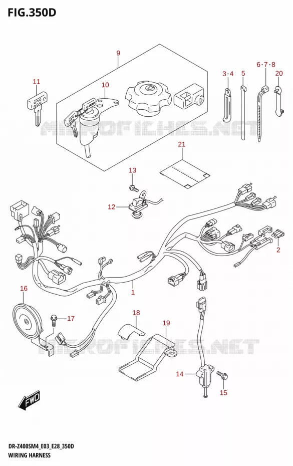 BEDRADING (DR-Z400S:E33) Suzuki MOTO 400 DR-Z 2024  DR-Z400S 2024 M4