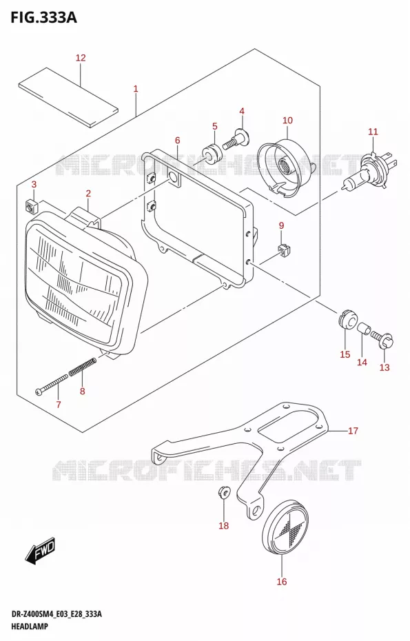 KOPLAMP (DR-Z400S) Suzuki MOTO 400 DR-Z 2024  DR-Z400S 2024 M4