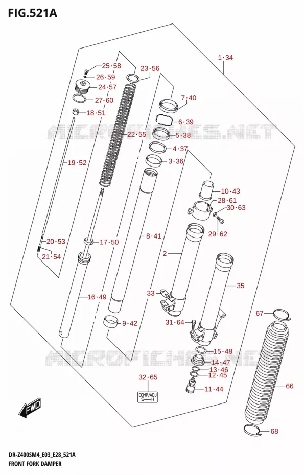 VOORVORK (DR-Z400S) Suzuki MOTO 400 DR-Z 2024  DR-Z400S 2024 M4