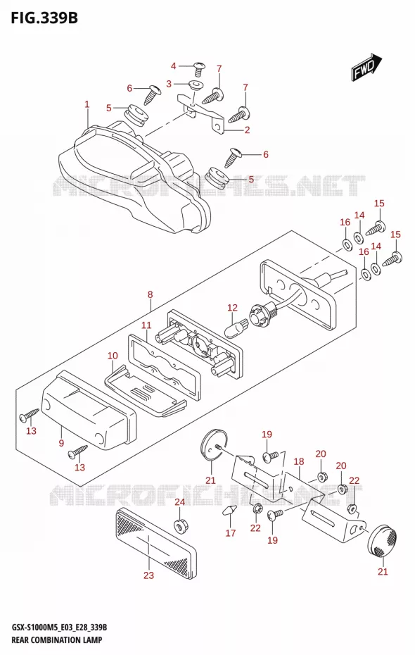 ACHTERLICHT (E03,E33) Suzuki MOTO 1000 GSX-S 2025  GSX-S1000RQM5 E28 2025 M5 (E28)