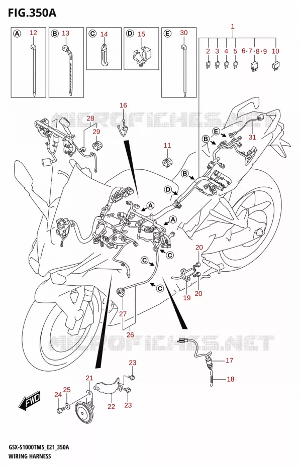 BEDRADING Suzuki MOTO 1000 GSX-S 2025  GSX-S1000TRQM5 E21 2025 M5 (E21)
