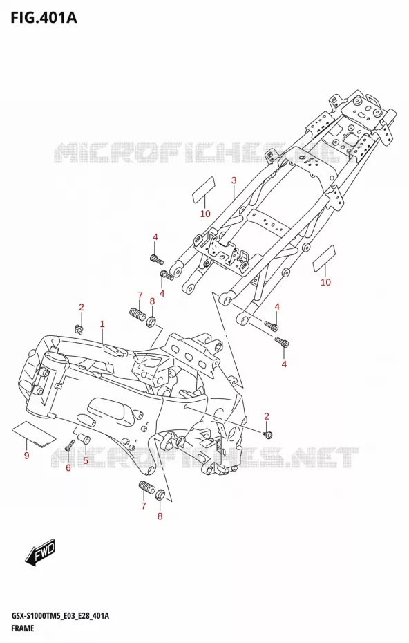 FRAME Suzuki MOTO 1000 GSX-S 2025  GSX-S1000TRQM5 E28 2025 M5 (E28)